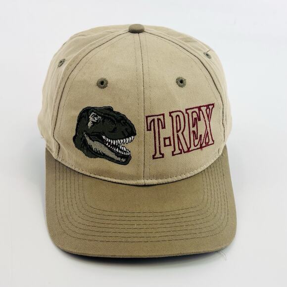 Vintage 1997 Jurassic Park The Lost World T-Rex Adult Olive Snapback Hat Rare - Picture 1 of 8